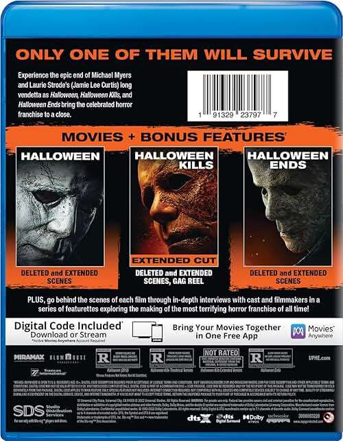 Halloween Trilogy (Halloween / Halloween Kills / Halloween Ends) - Blu-ray + Digital - Image 3