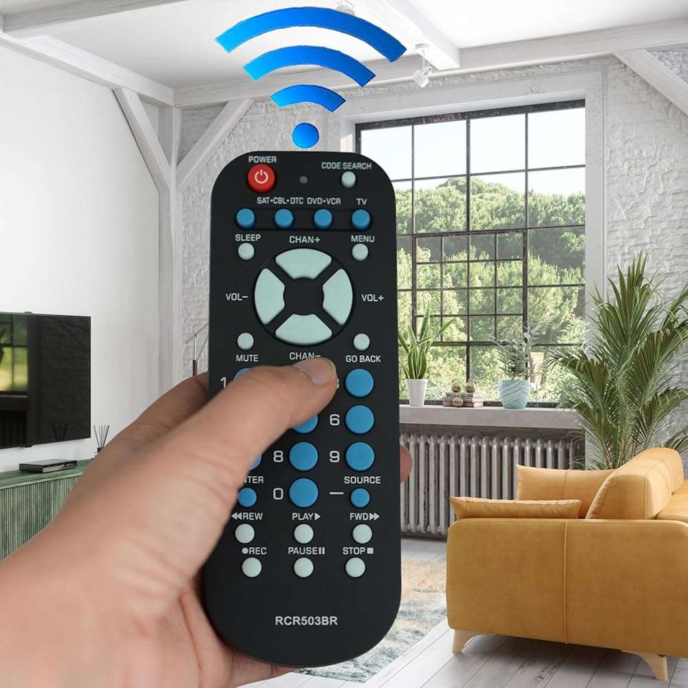 3-Device Universal Remote Control RCR503BR sub RCR503BE RCR503BZ Compatible for Most Major Remote Brands TV DVD or VCR Satellite Receiver Cable Box Digital TV Converter Palm-Sized - Image 8