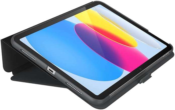 Speck Products iPad (10th Gen - 2022) Stylefolio with Microban (Black/Slate Grey) - Image 5