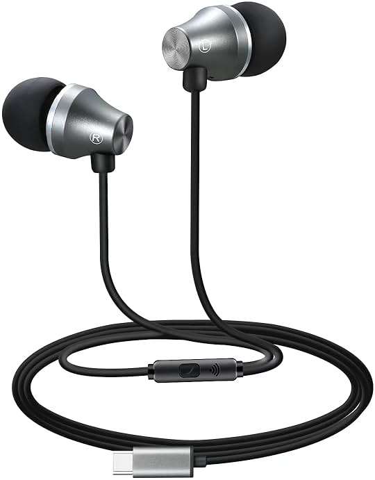 iRAG A101C USB C Headphones Earbuds with Microphone - Wired Type C Plug in in-Ear Earphones for Samsung Galaxy, Google Pixel and Most USB C Devices (Gun Metal) - Image 2