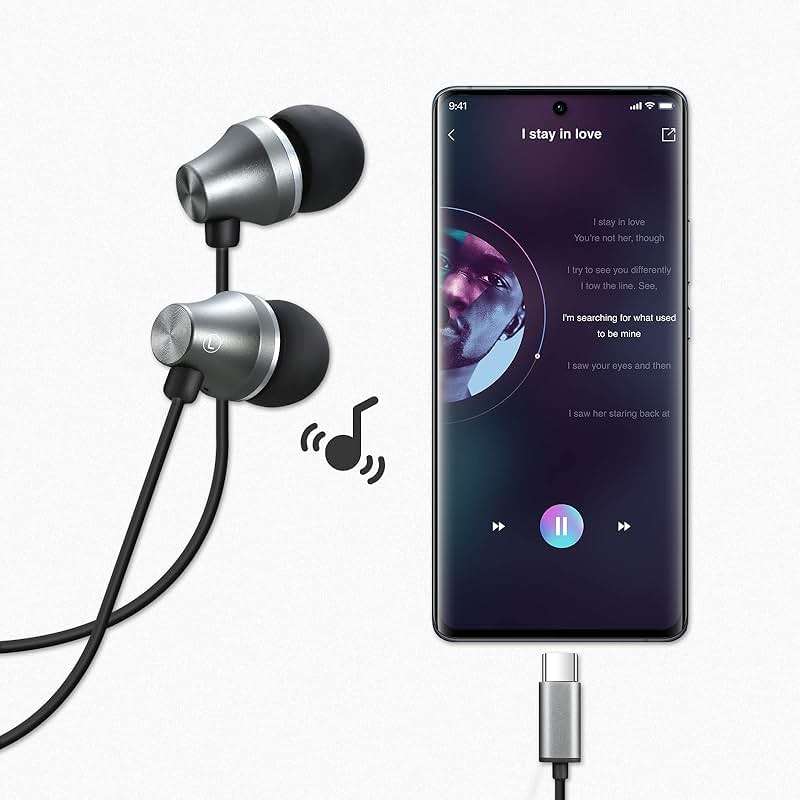 iRAG A101C USB C Headphones Earbuds with Microphone - Wired Type C Plug in in-Ear Earphones for Samsung Galaxy, Google Pixel and Most USB C Devices (Gun Metal) - Image 8