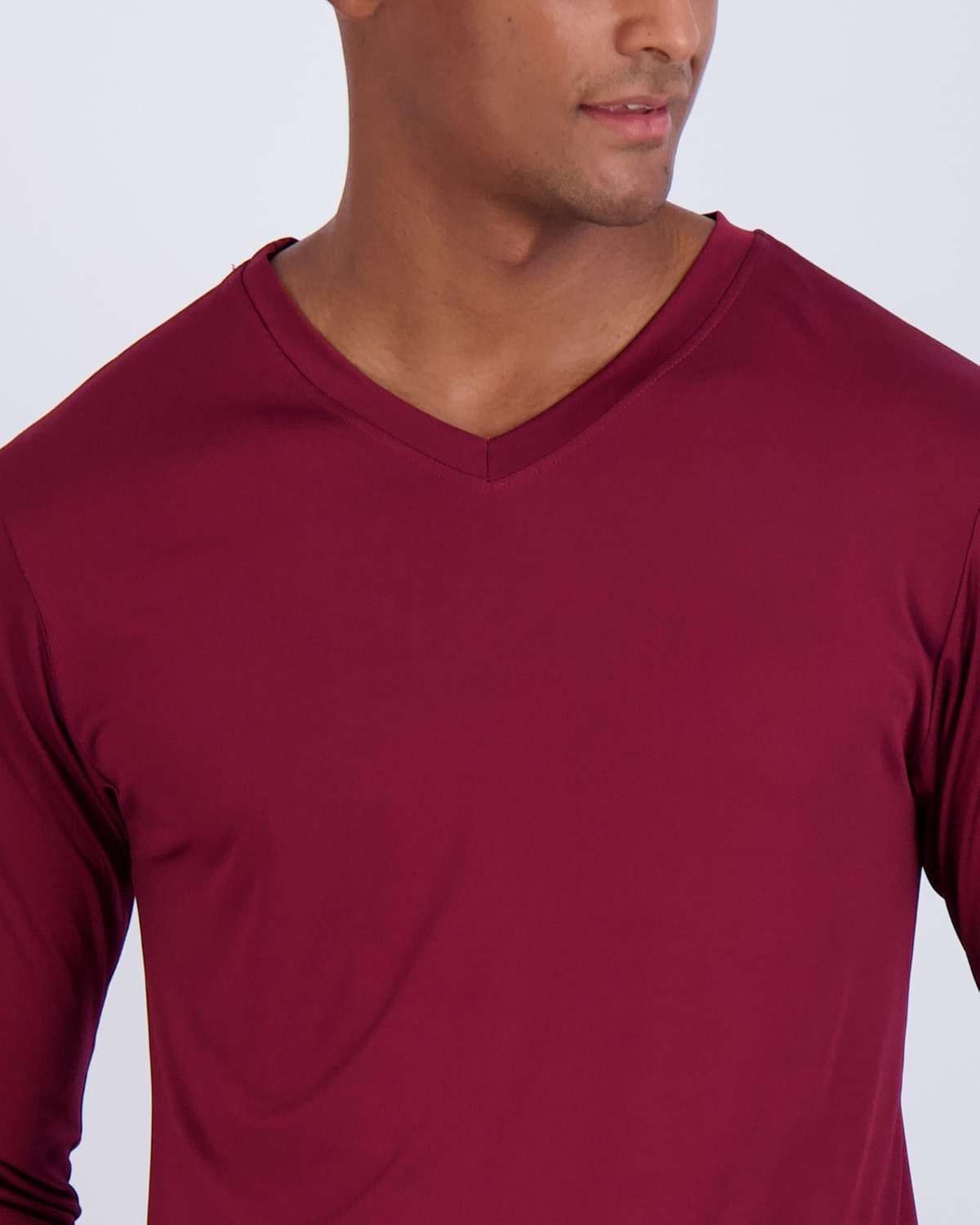 Real Essentials 4 Pack: Men's Dry Fit Long Sleeve V-Neck Active T-Shirt - Athletic Outdoor UPF 50+ (Available in Big & Tall) - Image 5