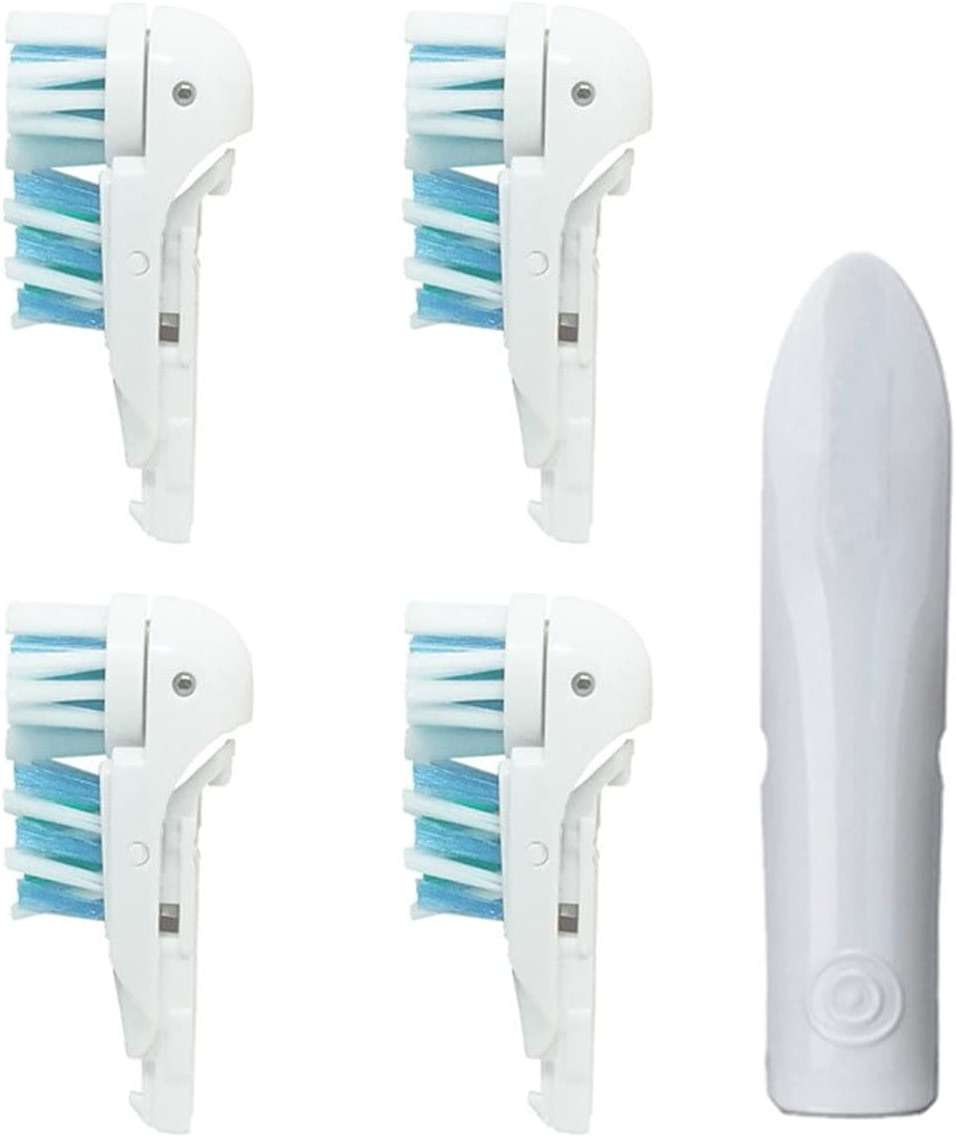 Sensitive Replacement Toothbrush Heads Compatible with Oral-B Cross Action Power 3733 4732,Rotating Powerhead and Crisscross Bristles (White) - Image 1