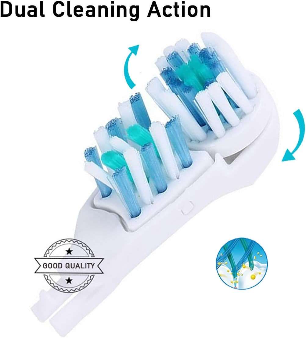 Sensitive Replacement Toothbrush Heads Compatible with Oral-B Cross Action Power 3733 4732,Rotating Powerhead and Crisscross Bristles (White) - Image 3