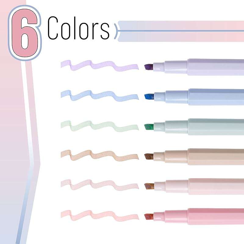 Mr. Pen- Aesthetic Highlighters No Bleed, 6 Pack, Pastel Colors, Chisel Tip, Cute Bible Highlighters Assorted Colors for Journaling, Highlighting, Underlining, Fast Dry, Back to School Supplies - Image 3
