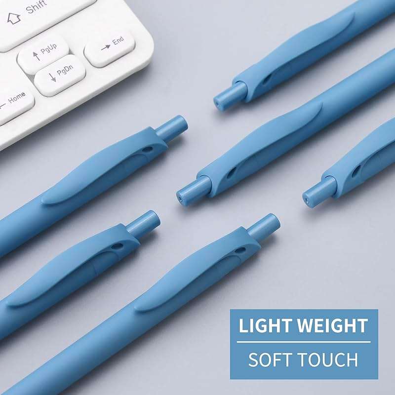 deegtran Pens Bulk, 50 Pack No Bleed Click Pens, Wholesale Retractable Ballpoint Pens, Pen Medium Point, Smooth Ink Pen, 1.0MM Blue Ink - Image 5