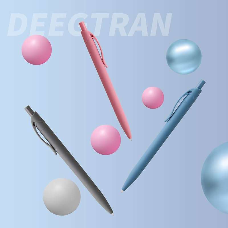 deegtran Pens Bulk, 50 Pack No Bleed Click Pens, Wholesale Retractable Ballpoint Pens, Pen Medium Point, Smooth Ink Pen, 1.0MM Blue Ink - Image 6