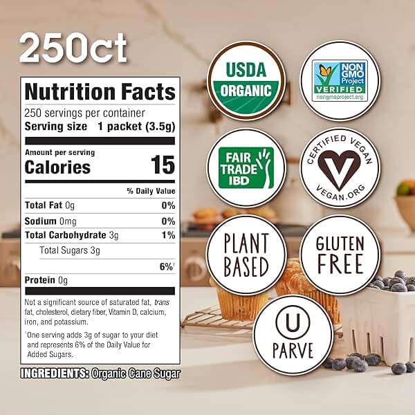 Organic White Sugar In The Raw®, 250 Count - Image 5