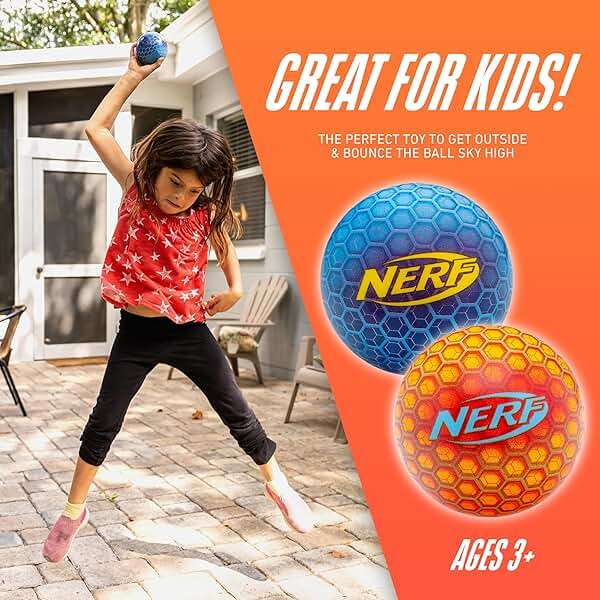 NERF Super High Bounce Ball - 2 Balls Included - Durable and Lightweight for Indoor and Outdoor Fun - Image 3