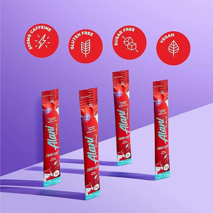 Alani Nu CHERRY SLUSH, Energy Sticks Drink Powder, 200mg Caffeine, Pre Workout Performance with Antioxidants, On-The-Go Drink Mix, Biotin, B Vitamins, Zero Sugar, 5 Calories, 10 Pack - Image 4