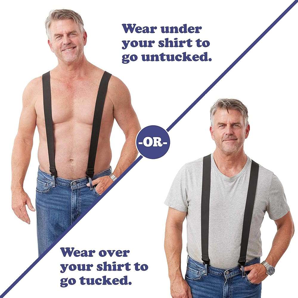HIKERS - Upfitter Hidden Suspenders for Men Under Clothes - 3 Point Belt Loop - Image 2