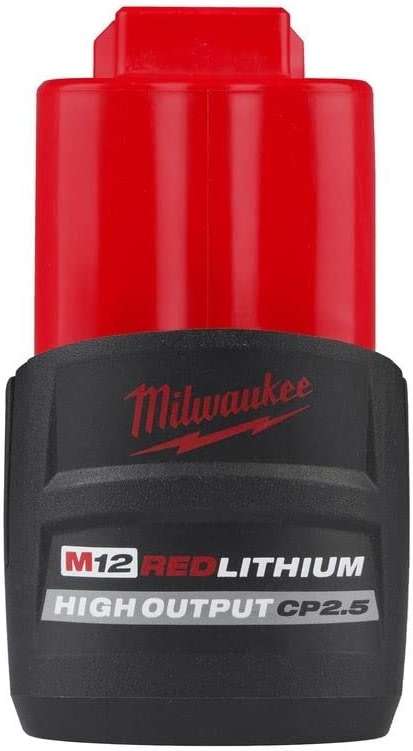 Milwaukee 48-11-2425 M12 REDLITHIUM HIGH Output CP 2.5Ah Battery - Image 1
