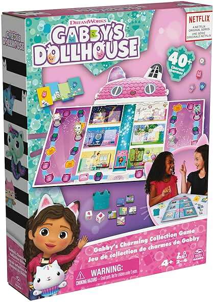 Spin Master Games, Gabby’s Dollhouse, Charming Collection Board Game for Kids & Family, 2-4 Players, for Ages 4 & Up - Image 1