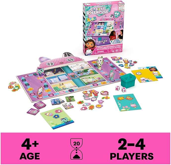 Spin Master Games, Gabby’s Dollhouse, Charming Collection Board Game for Kids & Family, 2-4 Players, for Ages 4 & Up - Image 2