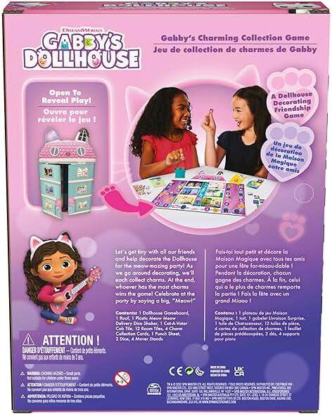 Spin Master Games, Gabby’s Dollhouse, Charming Collection Board Game for Kids & Family, 2-4 Players, for Ages 4 & Up - Image 5