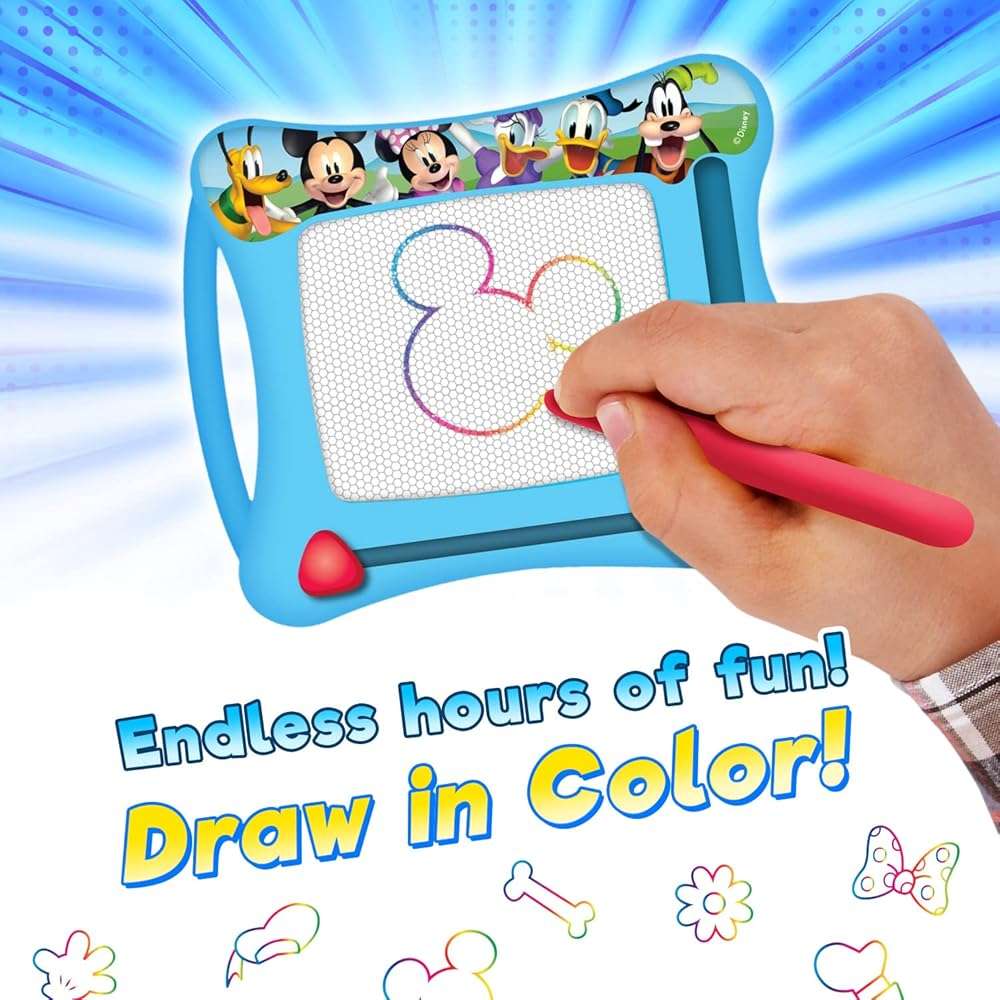 JA-RU Disney Mickey Mouse Magic Magnetic Drawing Board (1 Toy) Draw, Sketch & Doodle Tablet for Kids, Boys & Girls. Car Trip Game & Activity Travel Toys. Mess-Free Educational Learning Pad. A-6906-1s - Image 2