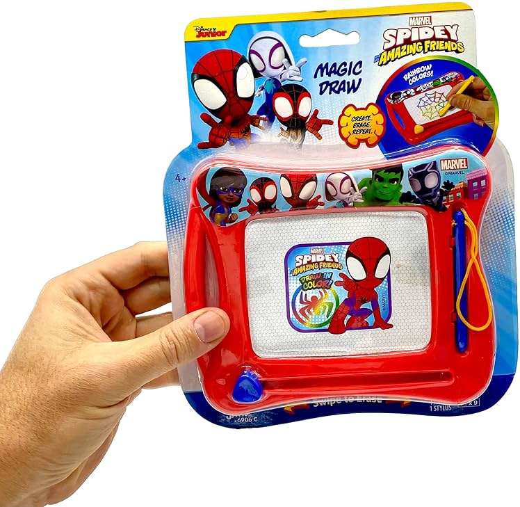 JA-RU Disney Mickey Mouse Magic Magnetic Drawing Board (1 Toy) Draw, Sketch & Doodle Tablet for Kids, Boys & Girls. Car Trip Game & Activity Travel Toys. Mess-Free Educational Learning Pad. A-6906-1s - Image 6