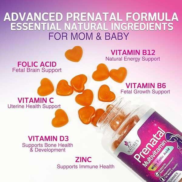 Prenatal Vitamins for Women - Pregnancy Vitamins Gummies with Folic Acid, Vitamin A, C, D3, B12, B6 - Prenatal Multivitamin Gummy for for Fetal Support, Pregnant & Nursing Women - 120 Gummies - Image 4