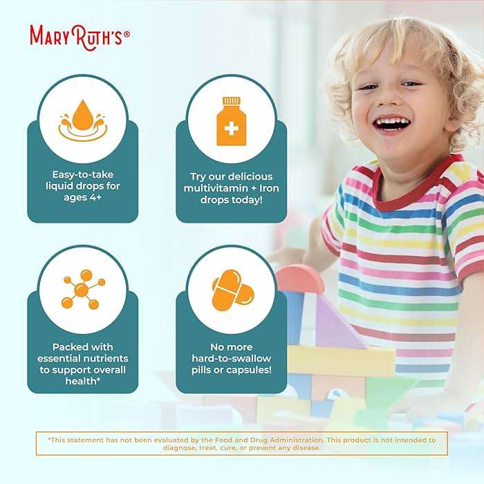 MARYRUTH'S Organics Multivitamin & Multimineral with Iron for Toddlers | USDA Organic | Sugar Free | Multivitamin Liquid Drops for Kids Ages 1-3 | Immune Support | Vegan | Non-GMO | 2 Fl Oz - Image 6