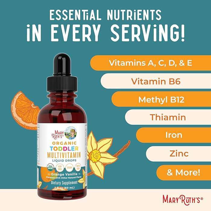 MARYRUTH'S Organics Multivitamin & Multimineral with Iron for Toddlers | USDA Organic | Sugar Free | Multivitamin Liquid Drops for Kids Ages 1-3 | Immune Support | Vegan | Non-GMO | 2 Fl Oz - Image 7