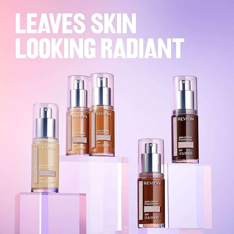 Revlon Illuminance Skin-Caring Liquid Foundation, Hyaluronic Acid, Hydrating and Nourishing Formula with Medium Coverage, 213 Light Natural, 1 fl oz - Image 13