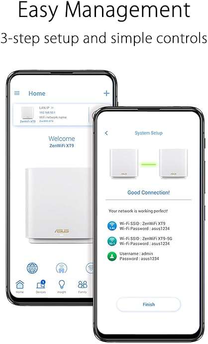 ASUS ZenWiFi XT9 AX7800 Tri-Band WiFi6 Mesh WiFiSystem (2Pack), 802.11ax, up to 5700 sq ft & 6+ Rooms, AiMesh, Lifetime Free Internet Security, Parental Controls, 2.5G WAN Port, UNII 4, Charcoal - Image 8