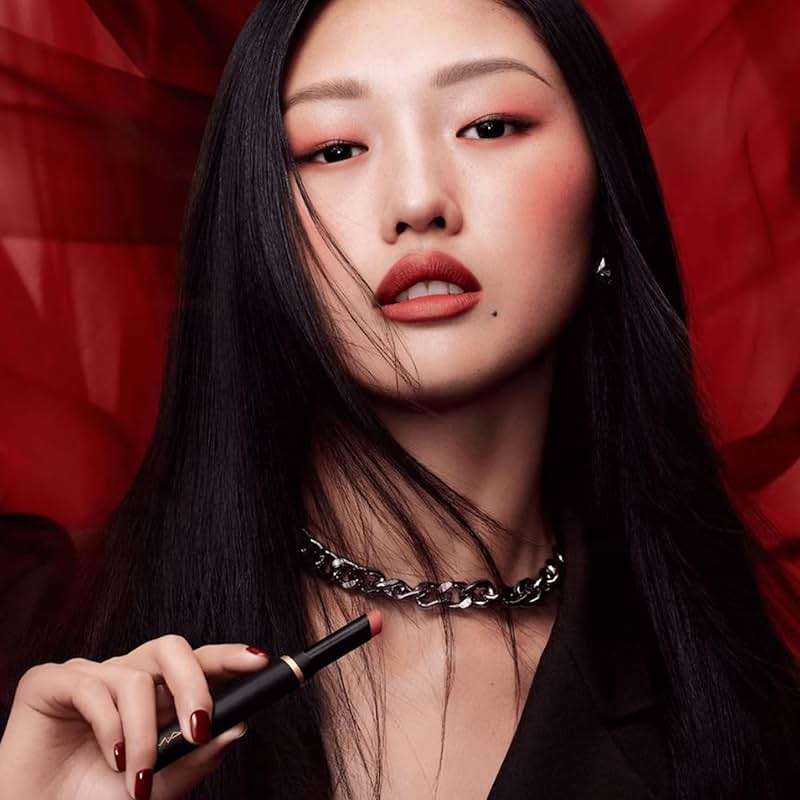MAC Cosmetics Powder Kiss Velvet Blur Slim Stick Moisturising Matte Lipstick Shade Over the Taupe - Image 8