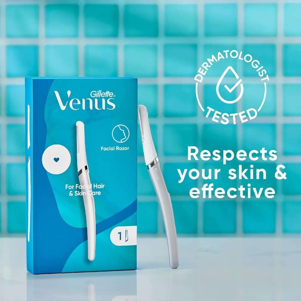 Gillette Venus Dermaplaning Tool, 2 Blade Refills, Exfoliating Face Razors for Women, Eyebrow and Facial Dermaplane Razor - Image 7