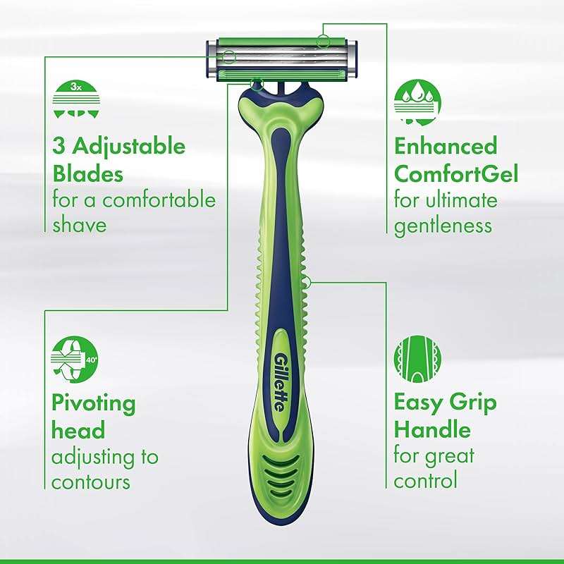Gillette Sensor3 Sensitive Men's Disposable Shaving Razors, 12 Count - Image 9