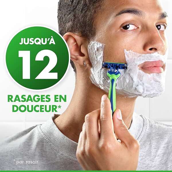 Gillette Sensor3 Sensitive Men's Disposable Shaving Razors, 12 Count - Image 10