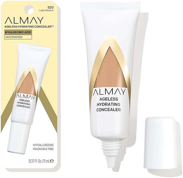 Almay Anti-Aging Concealer, Face Makeup with Hyaluronic Acid, Niacinamide, Vitamin C & E, Hypoallergenic, -Fragrance Free, 020 Light Medium, 0.37 Fl Oz (Pack of 1) - Image 1