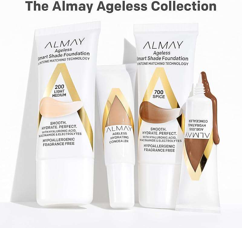 Almay Anti-Aging Concealer, Face Makeup with Hyaluronic Acid, Niacinamide, Vitamin C & E, Hypoallergenic, -Fragrance Free, 020 Light Medium, 0.37 Fl Oz (Pack of 1) - Image 6
