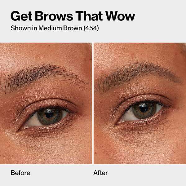 Revlon ColorStay Micro Eyebrow Pencil with Built In Spoolie Brush, Infused with Argan and Marula Oil, Waterproof, Smudgeproof, 454 Medium Brown, 0.003 oz - Image 7