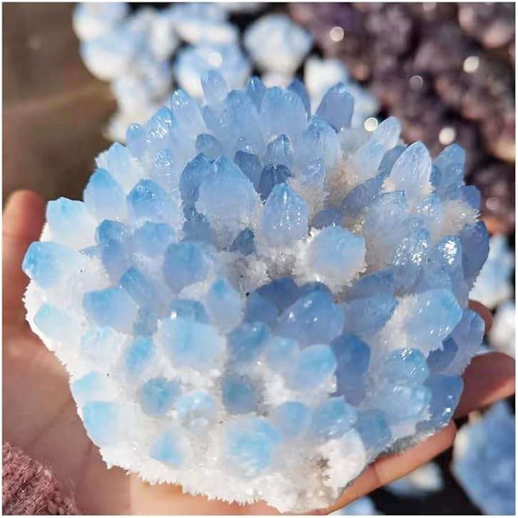 WGPHD Health & Household Blue Ghost Phantom Quartz Crystal Cluster Specimen (Size : 150-200g) - Image 1