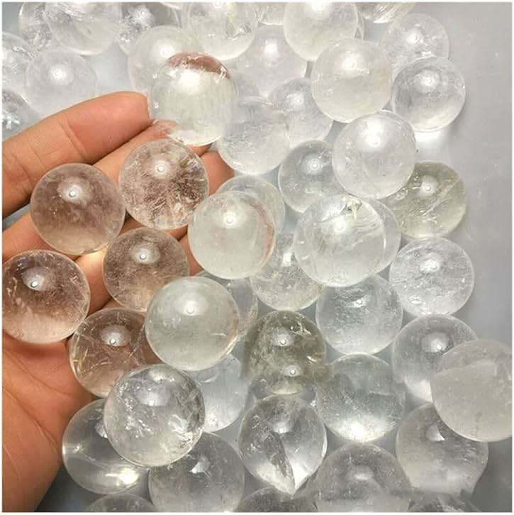 WGPHD Health & Household Clear Natural Quartz Crystal Sphere Balls Sphere Crystal Ball Home Decoration Craft for Meditation (Size : 18-22mm) - Image 4