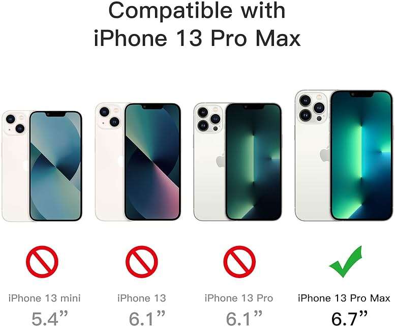 JETech 5 in 1 Case for iPhone 13 Pro Max 6.7-Inch, with 2-Pack Screen Protector and Camera Lens Protector, Non-Yellowing Shockproof Bumper Phone Cover, Full Coverage Tempered Glass Film (Clear) - Image 3