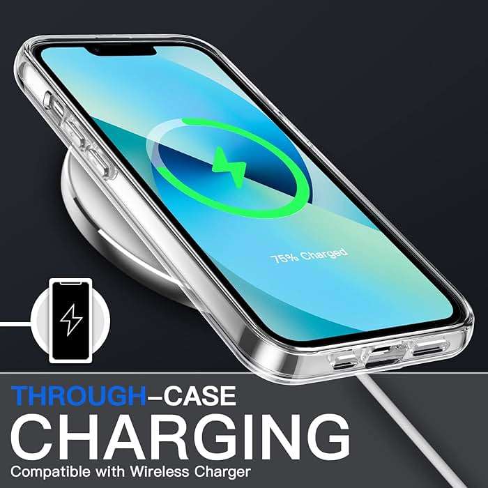 JETech 5 in 1 Case for iPhone 13 Pro Max 6.7-Inch, with 2-Pack Screen Protector and Camera Lens Protector, Non-Yellowing Shockproof Bumper Phone Cover, Full Coverage Tempered Glass Film (Clear) - Image 7