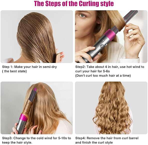 1.2 Inch/30MM Long Hair Curling Iron Barrels for Dyson Airwrap HS01 HS05 Attachment Parts Hair Tool, with Adaptor for Dyson Hair Dryer Converting to Airwrap Styler, 1 Pair - Image 5