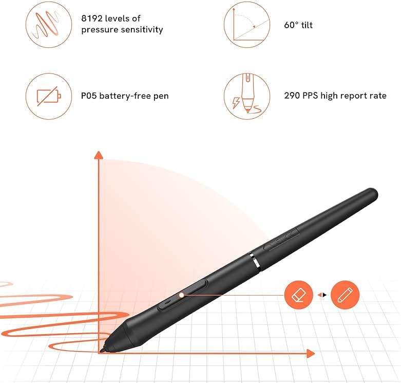 VEIKK Graphics Drawing Tablet Voila L Drawing Pad 10X6 inch,with 4 Customized Keyboard Hot Keys,8192 Levels Battery-Free Stylus Pen,Compatible with PC/Mac/Windows/Linux - Image 8
