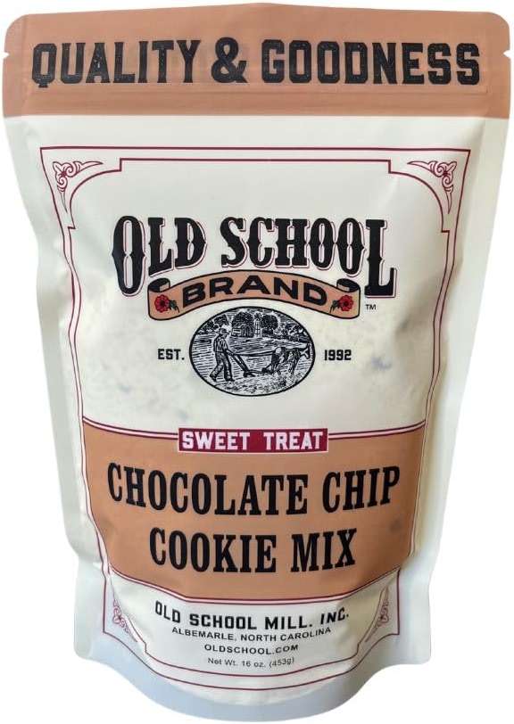 Old School Brand™ Chocolate Chip Cookie Mix – 16 oz | Organic Cane Sugar & Real Milk Chocolate Chips | Just Add Egg & Butter | Homestyle Bakery-Style Cookies | Makes ~20 Cookies - Image 1