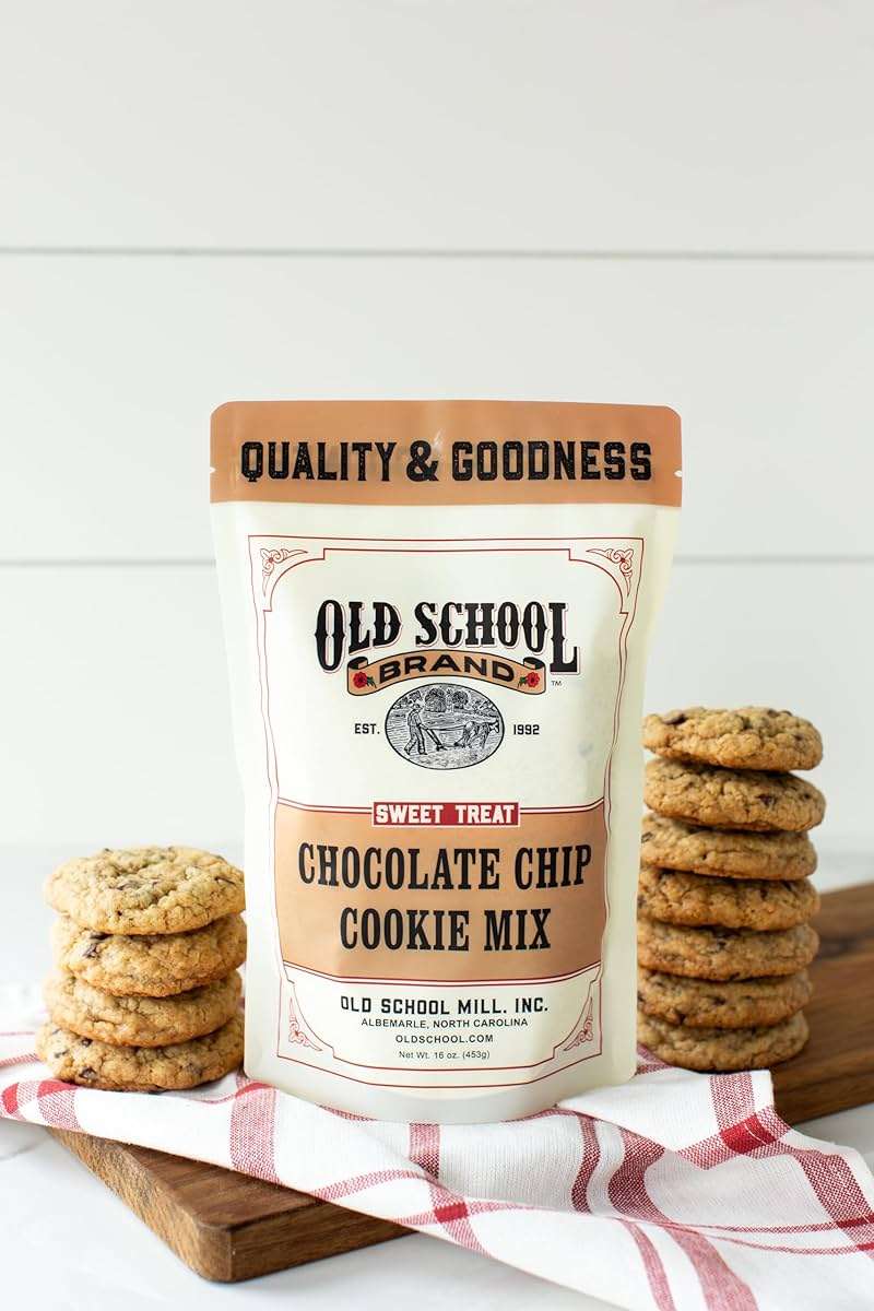 Old School Brand™ Chocolate Chip Cookie Mix – 16 oz | Organic Cane Sugar & Real Milk Chocolate Chips | Just Add Egg & Butter | Homestyle Bakery-Style Cookies | Makes ~20 Cookies - Image 3