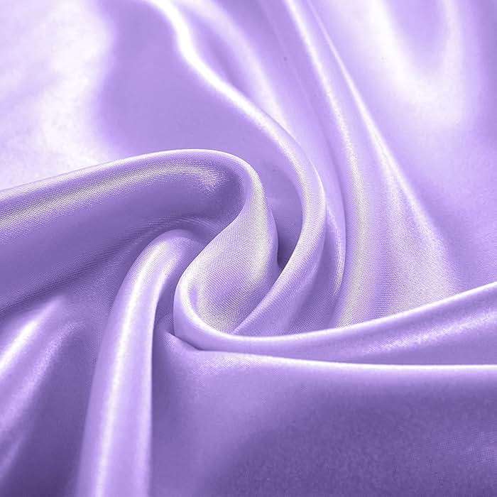 Homiest Lavender Satin Fitted Sheet King Size, Deep Pocket, Luxury & Ultra Soft Bedding - Image 4