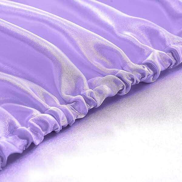 Homiest Lavender Satin Fitted Sheet King Size, Deep Pocket, Luxury & Ultra Soft Bedding - Image 5