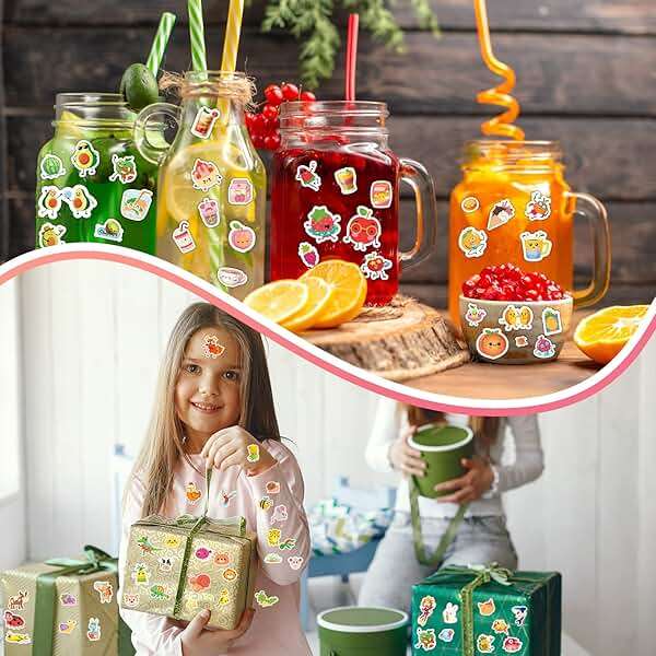 3000+PCS Kids Stickers for Water Bottles, 18 Themes with Cars Food Trucks Plant, Animal Stickers for Toddlers Students Teachers Adults Parent, Cute Stickers for Journaling Gift Laptop Phone - Image 7