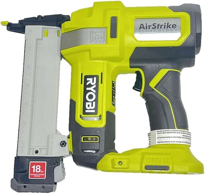 RYOBI ONE+ 18-Gauge Cordless AirStrike Narrow Crown Stapler P361 Green - Image 1