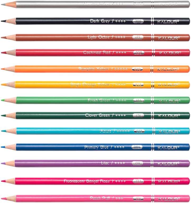 KALOUR Professional Colored Pencils,Set of 300 Colors,Artists Soft Core with Vibrant Color,Ideal for Drawing Sketching Shading,Coloring Pencils for Adults Artists Beginners - Image 7