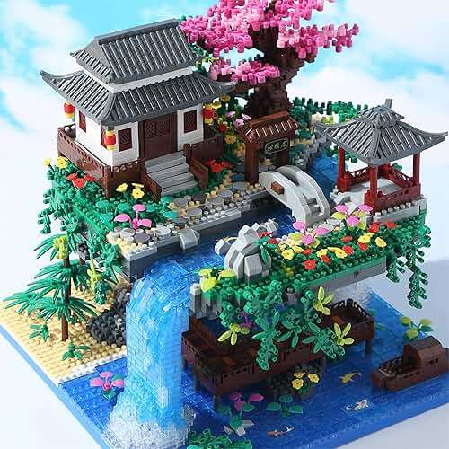 Yushinv Cherry Blossom Tree Building Set with Gift Box, Original Music Cherry Blossom Tree House(Type :Symphony), Japanese Sakura Tree House Lights Building Kit3320 Pcs, Cherry Bonsai Building Set. - Image 2