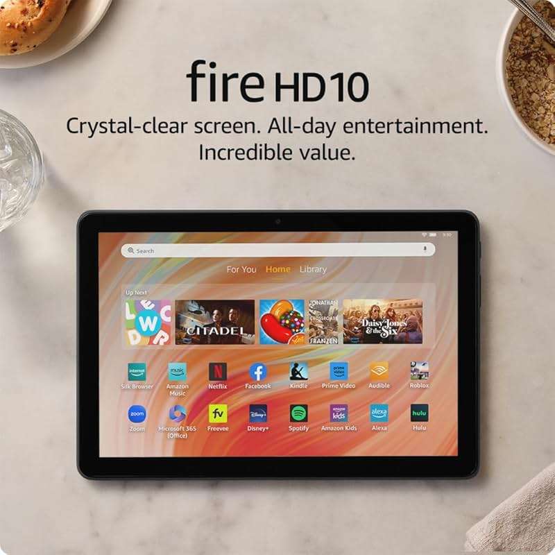 Amazon Fire HD 10 tablet, built for relaxation, 10.1" vibrant Full HD screen, octa-core processor, 3 GB RAM, 32 GB, Black - Image 7