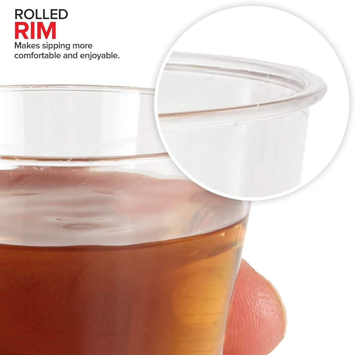 Stock Your Home 2 oz Shot Glasses - 100 Mini Plastic Shot Glasses (2oz) Clear Disposable Cups for Jello Shots, Wine Tasting, Liquor, Whiskey, Pudding, Sample Cup for Halloween and Elegant Parties - Image 6