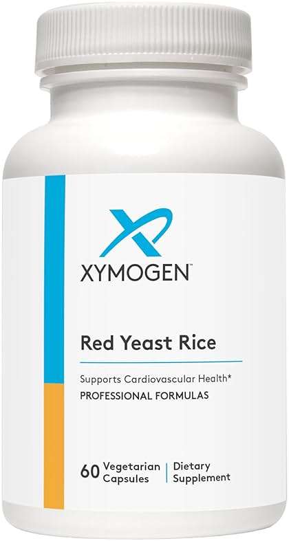 XYMOGEN Yeast Rice - Heart Health & Cardiovascular Support - Maintain Healthy Blood Lipid & Cholesterol Levels - Monacolin K & Citrinin-Free - Vegetarian, Non-GMO & Gluten-Free - 60 Capsules - Image 1